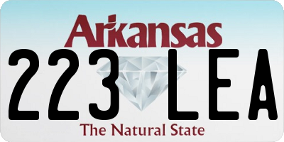 AR license plate 223LEA