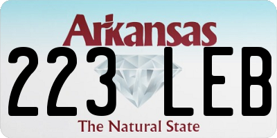 AR license plate 223LEB