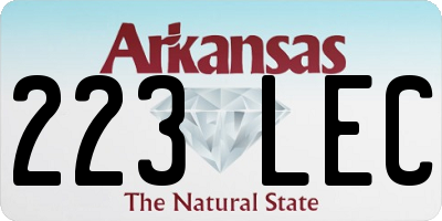 AR license plate 223LEC