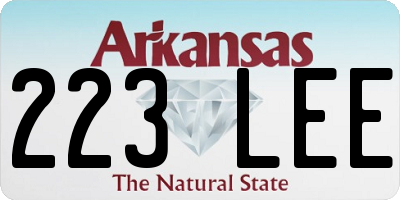 AR license plate 223LEE