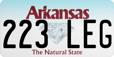 AR license plate 223LEG