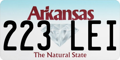 AR license plate 223LEI