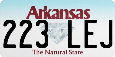 AR license plate 223LEJ