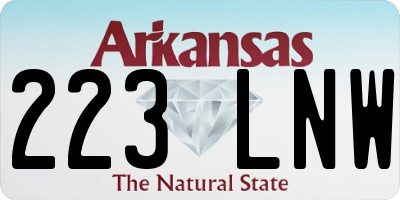 AR license plate 223LNW