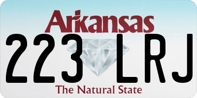 AR license plate 223LRJ