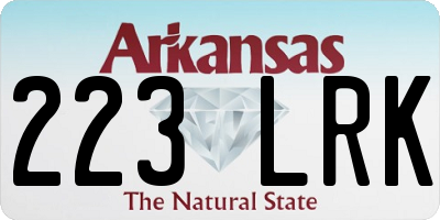 AR license plate 223LRK