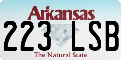 AR license plate 223LSB
