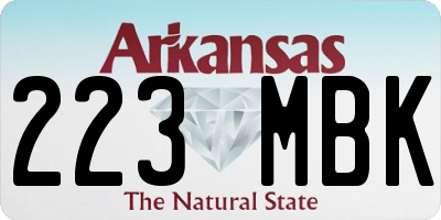 AR license plate 223MBK