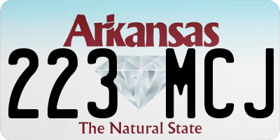 AR license plate 223MCJ