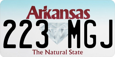 AR license plate 223MGJ