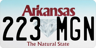 AR license plate 223MGN