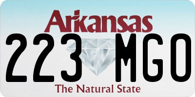 AR license plate 223MGO