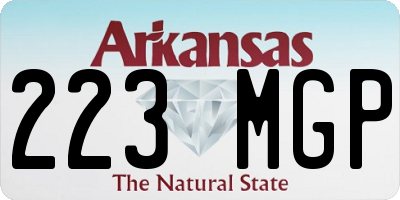 AR license plate 223MGP