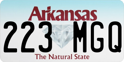 AR license plate 223MGQ