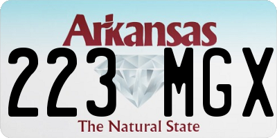 AR license plate 223MGX