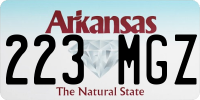AR license plate 223MGZ