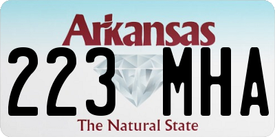 AR license plate 223MHA