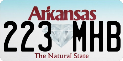 AR license plate 223MHB