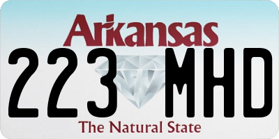 AR license plate 223MHD