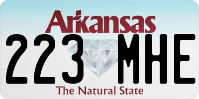 AR license plate 223MHE