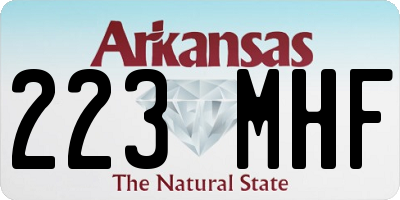 AR license plate 223MHF