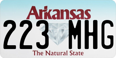 AR license plate 223MHG