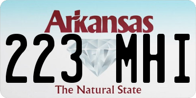 AR license plate 223MHI
