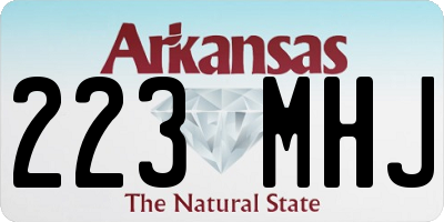AR license plate 223MHJ