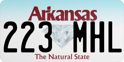 AR license plate 223MHL