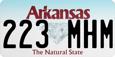 AR license plate 223MHM