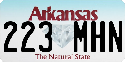 AR license plate 223MHN