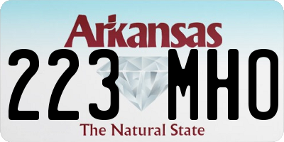 AR license plate 223MHO