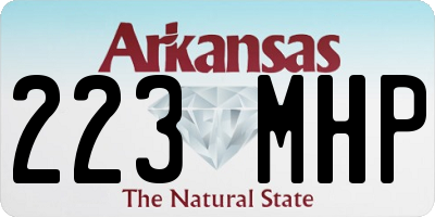 AR license plate 223MHP