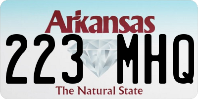 AR license plate 223MHQ