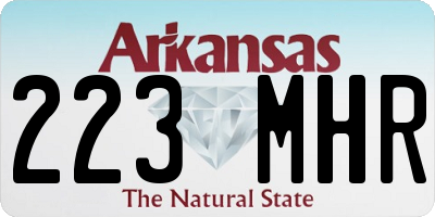 AR license plate 223MHR