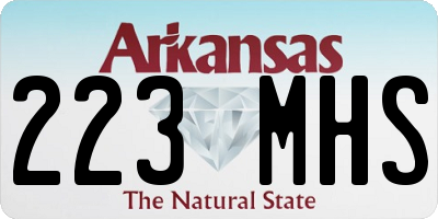 AR license plate 223MHS