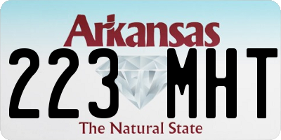 AR license plate 223MHT