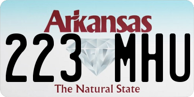 AR license plate 223MHU