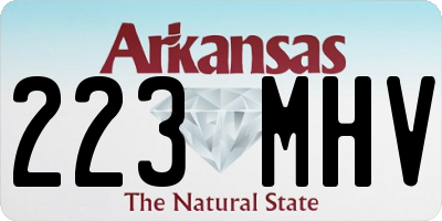 AR license plate 223MHV
