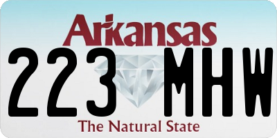 AR license plate 223MHW