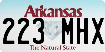 AR license plate 223MHX