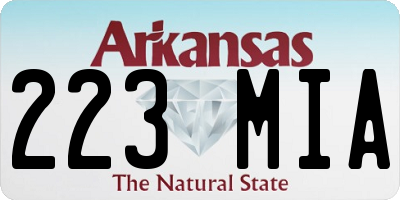 AR license plate 223MIA