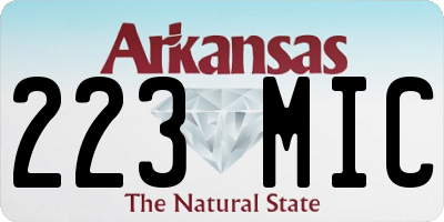 AR license plate 223MIC