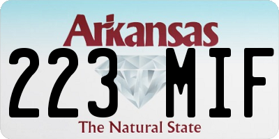 AR license plate 223MIF