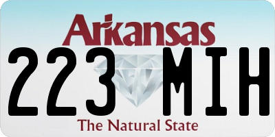 AR license plate 223MIH