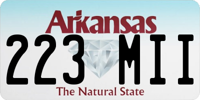 AR license plate 223MII