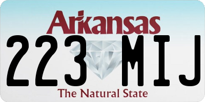 AR license plate 223MIJ