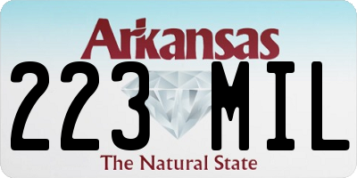 AR license plate 223MIL