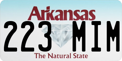 AR license plate 223MIM