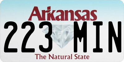 AR license plate 223MIN